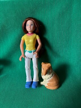 Loving family dollhouse 2002 Convertible Mom doll + Collie DOG  Lassie HTF